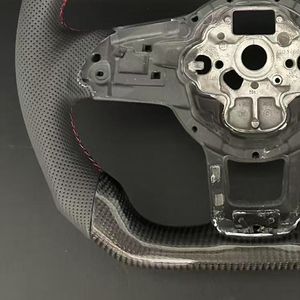 Volant en cuir fibre de carbone pour Volkswagen <span class=keywords><strong>Golf</strong></span> <span class=keywords><strong>7</strong></span> GTI <span class=keywords><strong>Golf</strong></span> <span class=keywords><strong>R</strong></span> MK7 pour VW Polo GTI Jetta Passat B8 Tiguan Sharan Touran - Product Image 4