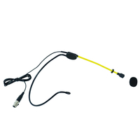 Micrófono de diadema con condensador omnidireccional, resistente al agua, con clasificación IP, para opciones de enchufe ULX SLX QLX TA4F G3 G4 de 3,5 mm TA3