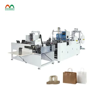 FY-88 Automatic Kraft Shopping Paper Bag Handle Making Machine and Pasting Machine with robot arm