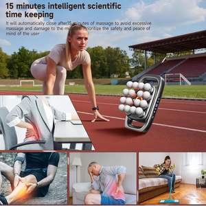 Pistolet de massage musculaire profond à 16 têtes - Appareil de thérapie par percussion portable à 30 niveaux de vitesse avec étui de voyage - Product Image 4