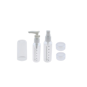 4pcs 60ML Press-Fit Travel Bottle Set Clear <b>Cream</b> Sprayer 10g*2 for Toiletry <b>Bag</b> - Product Image 1