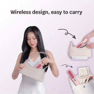 Spazzola Lisciante per Capelli <span class=keywords><strong>Dr</strong></span> Flash Portatile Senza Fili con Display della Temperatura e Tecnologia Ionica - Product Image 5