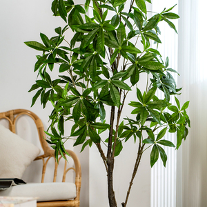 Gran estilo natural Artificial Pachira <span class=keywords><strong>Aquatica</strong></span> hierba decorativa árbol verde para el hogar Oficina para maceta al aire libre vegetación decorativa - Product Image 3
