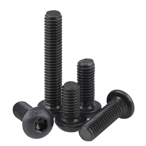 <span class=keywords><strong>Vis</strong></span> à tête bombée M8 en oxyde noir, grade 10.9, à six pans creux, norme ISO7380, système métrique, vente en gros fabricant - Product Image 6