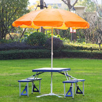 Table de camping pliable en alliage d'aluminium 4 places, design moderne, empilable, légère, durable, mobilier d'extérieur pour jardin