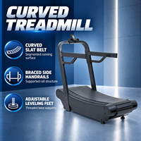 Tapis roulant incurvé non motorisé BN Gym CrossFit Box, équipement commercial robuste pour studio de formation personnelle