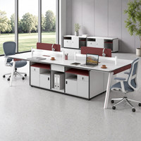 Bureau de travail moderne et écologique pour deux personnes, en bois durable, modulaire, pour ordinateur, mobilier de bureau commercial, vente en gros