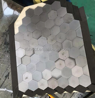 Plaque de protection anti-balles en céramique B4C en carbure de silicium à surface courbe 90x90, substrat de carrelage