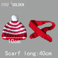 Anpassbare Mini-Weihnachtsornamente Zubehör Liebliche Puppe mit Gestricktem Schal und Mütze Kinderspielzeug Weihnachtsdekoration aus Polyester-Material