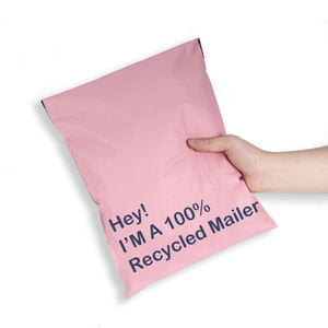 Sac de <span class=keywords><strong>colis</strong></span> d'amidon de maïs recyclé écologique rose Sacs postaux Poly Mailer 10X13 Polymailers - Product Image 1