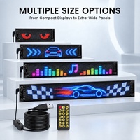 Panneau d'affichage LED flexible pour voiture, effet œil de démon, avec USB, Bluetooth, application mobile, télécommande, écran à motifs personnalisables pour la décoration du pare-brise