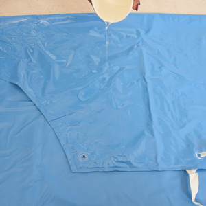 <b>Pvc</b> Waterproof <b>Apron</b> Transparent Green For Cooking Kitchen Use With Oil Proof Waistband Daily Wear Safety Protection - Product Image 2