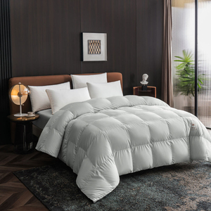 Set Copripiumino <span class=keywords><strong>Matrimoniale</strong></span> per Hotel, Imbottitura in Piuma d'Oca Sintetica, 100% Cotone Stampato, Ecologico, Superiore, Leggero e Caldo per l'Inverno - Product Image 4