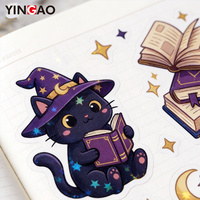 Hoja de Pegatinas Personalizadas con Diseño Dark Academia, Pegatinas Estéticas Vintage de Vinilo Impermeable para Diario, Regalo