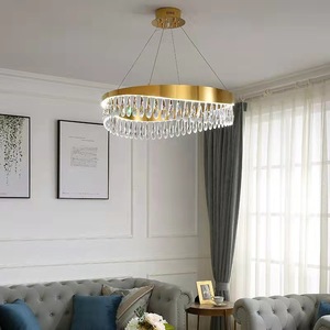 New Design Hanging <b>Lighting</b> Living Room <b>Modern</b> Gold Crystal Chandelier <b>Ceiling</b> Light - Product Image 6