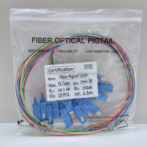 Pigtail de Fibra Óptica Monomodo SC/UPC de 12 Núcleos con Baja Pérdida de Inserción, LSZH, 0.9mm, 1.5M, Varios Colores Opcionales para Empalmes FTTH ODF - Product Image 4