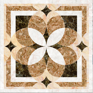 Azulejos de Piso con Diseño Floral Mandala Vintage <span class=keywords><strong>para</strong></span> Entrada Interior, Adhesivo <span class=keywords><strong>para</strong></span> Piso de Estilo Moderno de Mediados de Siglo <span class=keywords><strong>para</strong></span> Puerta Principal, Autoadhesivo - Product Image 1