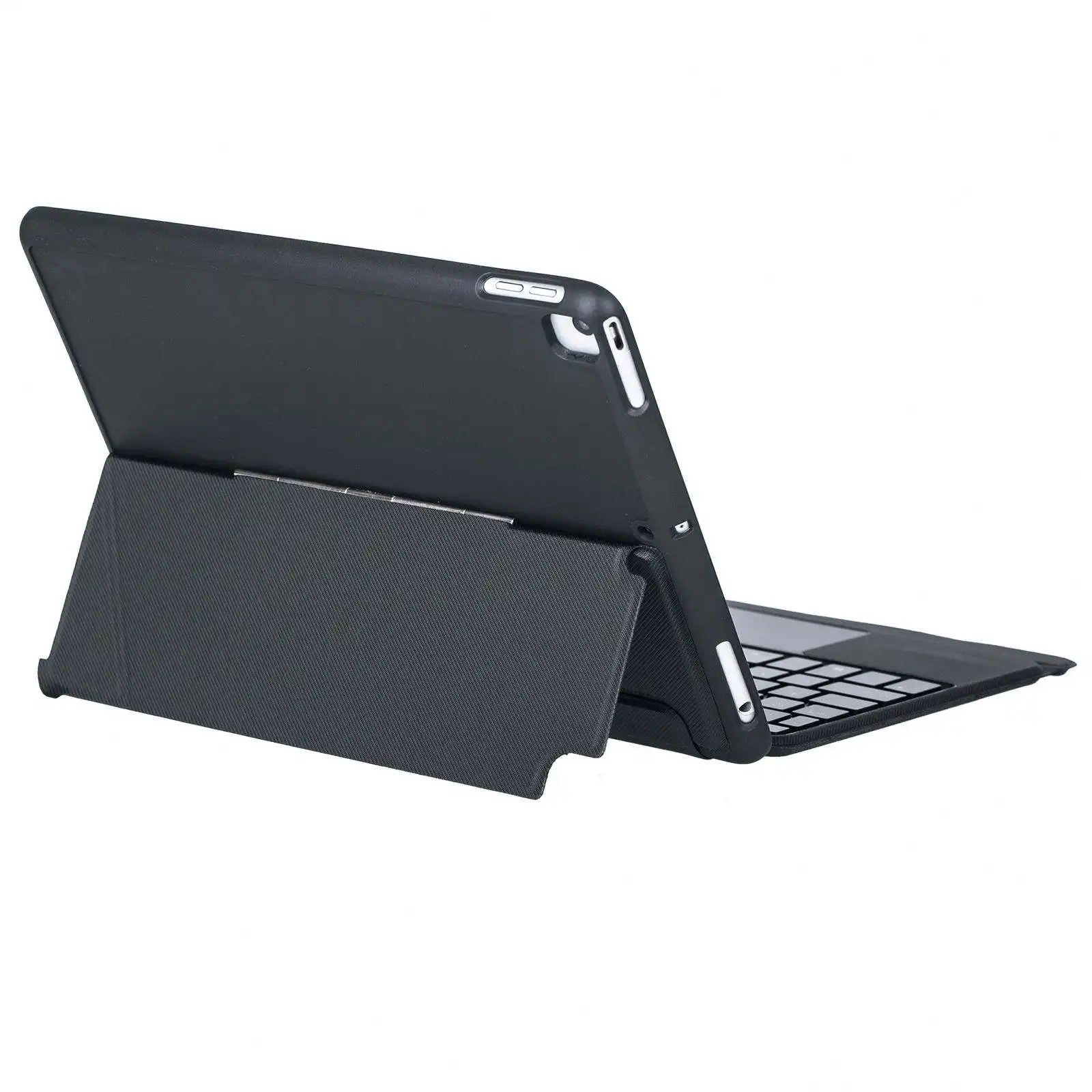 Keyboard Trackpad Backlit BT Nirkabel untuk iPad dengan Casing Berdiri Kompatibel dengan Ponsel Tablet Windows IOS Android
