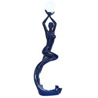 Lampe sur pied LED en résine de luxe moderne, CRI 95, lumière blanc chaud, pour hôtel, salon, sculpture abstraite humanoïde, décoration artistique