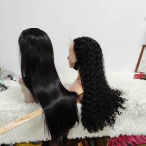 Promotion Letsfly 82$ Perruques de cheveux humains lisses longs avec dentelle frontale 13x4, 100% vierges, effet mouillé - Product Image 1