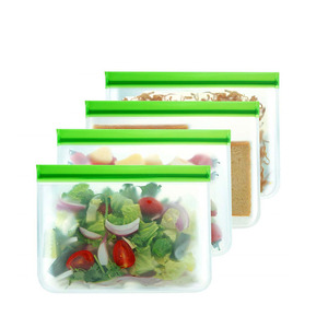 Sacs de conservation alimentaire réutilisables, sacs à sandwich extra épais en PEVA sans BPA avec fermeture éclair, sacs hermétiques et étanches pour congélateur - Product Image 3