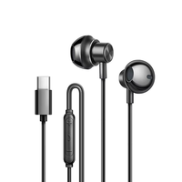 Auriculares Intrauditivos con Cable OEM, Cancelación Activa de Ruido (ANC), Micrófono, Control de Volumen, Resistentes al Agua IPX-4, Tipo C, Metal y Silicona