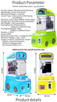 Baby Bear Meilleure vente Machine de grue à mini-pinces à monnayeur, avec support anglais, personnalisable, pour peluches, jeu d'arcade, garantie 1 an