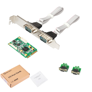 IOCREST Mini PCIe 2 Port RS485 RS422 Kartu Pengontrol I/O Industri Port Serial Db9 Com EXAR 17V352 Chip Mini Pci Com Port - Product Image 6