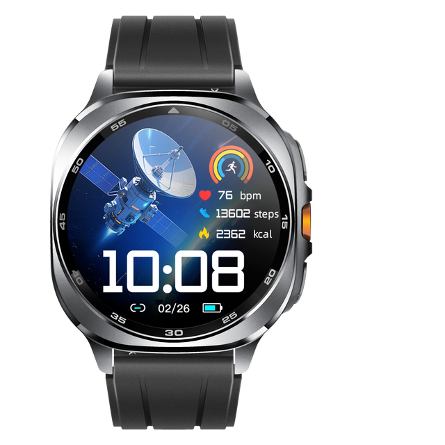 TS400 Outdoor Smart GPS Watch GPS Beidou 128 Sports Modes Altimeter Barometer Compass Flashlight AI GPT Voice Magnetic Charging