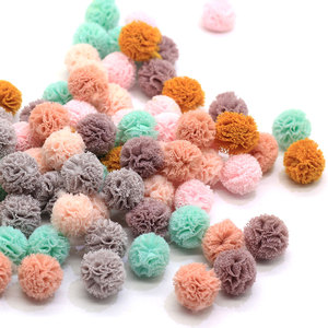 Pompoms en coton Pastel pour matériel de noël, 5 pièces, 15MM de diamètre, petits pompons en fourrure pelucheux, <span class=keywords><strong>porte</strong></span>-clés mural, bricolage - Product Image 3