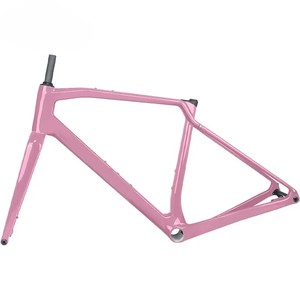 Cadre de vélo de course en fibre de carbone <span class=keywords><strong>700C</strong></span> pour Gravel et Cyclocross, avec freins à disque Flat Mount, Boîtier de pédalier T47 et Axe traversant 142*12mm - Product Image 3