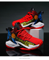 Chaussures de basketball pour hommes de haute qualité, durables, respirantes, style plateforme, à lacets, avec doublure en mesh et semelle extérieure en caoutchouc PU