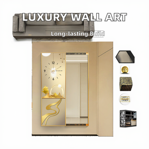 Hiện đại sang trọng pha lê sứ kính gương tường nghệ thuật tùy chỉnh nhà máy thiết kế phòng khách hiên đóng khung làm bằng tay bền tường - Product Image 2