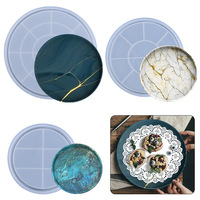 Early Riser bricolage rond assiette de fruits silicone moule résine époxy maison bureau plateau de rangement bijoux caboteur plâtre faisant moule