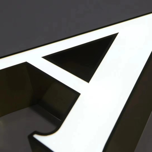 Nhà máy trực tiếp tùy chỉnh thực hiện vàng gương thép không gỉ phía trước thắp sáng Acrylic kênh chữ ký dẫn kinh doanh cửa hàng phía trước công ty - Product Image 4