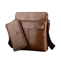 Sac à main pour homme MELI en cuir PU imperméable, style urbain simple, sacoche d'affaires à bandoulière de 7 pouces