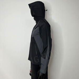 Veste imperméable légère à blocage de couleur personnalisée Veste coupe-vent à poignets réglables pour l'extérieur - Product Image 2