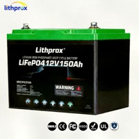 Batería LiFePO4 Calefactable de 12V 150AH Grado A Eficiente con Más de 6000 Ciclos Profundos para Almacenamiento Doméstico, Terminal RS485 M8, CE RoHS IP67, Servicio OEM ODM