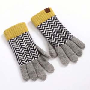 Guantes de Invierno para Mujer, Otoño-Invierno, con Forro Polar Grueso, Cálidos, Estilo Coreano, con Dedos Descubiertos y Logotipo - Product Image 6