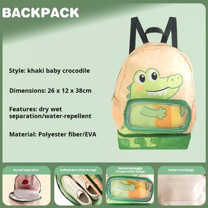 Bolsa de Natación Impermeable para Niños, con Separación para Ropa Seca y Mojada, de Poliéster, Unisex, para Deportes al Aire Libre, Playa, Almacenamiento, <span class=keywords><strong>Mochila</strong></span> con Diseño de Dibujos Animados - Product Image 5