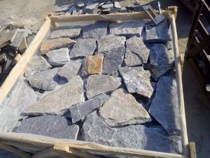 Thiết Kế Hiện Đại Đá Tự Nhiên Tường Ốp Màu Đen Veneer Miễn Phí Hình Thức Lỏng Màu Xanh Mộc Mạc Thạch Anh Ngoài Trời Antacid Chia Finishing - Product Image 2