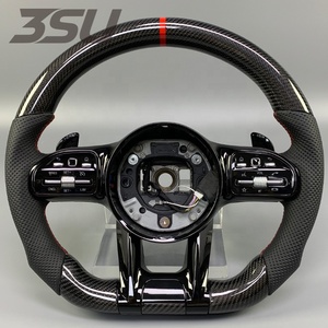 Volant en fibre de carbone de haute qualité pour Mercedes Benz <span class=keywords><strong>AMG</strong></span> CLS CLA A45 C63 avec un savoir-faire exquis <span class=keywords><strong>2022</strong></span>+ - Product Image 1