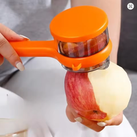 Multifunctionele handmatige roestvrijstalen wortel- en groentesnijder met plastic opbergdoos voor gebruik in de keuken