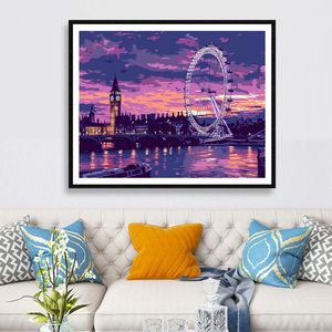 कुलेवे कस्टम डिय सीन नदी जापान मोज़ेक किट 5 डी डायमंड डॉट पेंटिंग के लिए पूर्ण ड्रिल - Product Image 5