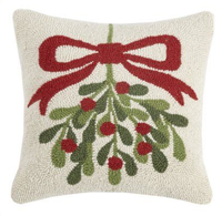 Joyeux Noël rayé broderie coussin décoratif doux chaud crochet oreiller pour la maison ou l'hôtel