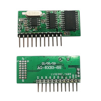 433/315Mhz récepteur sans fil Code d'apprentissage 1527 code fixe 2260 Module de décodage 8 CH bouton d'apprentissage de sortie