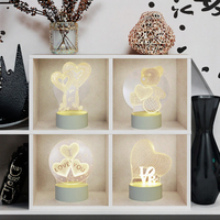 Nouvelle Lampe d'Ambiance 3D Moderne 2026, Veilleuse USB LED 5W en Acrylique, Blanc Chaud, Style Anime, Illusion 3D pour Chambre d'Enfant et Maison