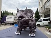 Modèle de ballon gonflable géant en forme de rhinocéros avec tissu Oxford pour publicité de taille personnalisable