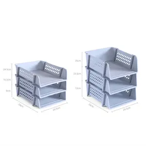 Neues trend iges mehr schicht iges stapelbares File Organizer-Rack aus Kunststoff