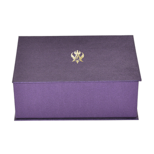 Cajas rígidas de cartón púrpura personalizadas Caja de regalo magnética de lujo artesanal de laminación mate - Product Image 5